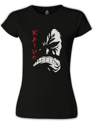 Lord T-Shirt LordT-Shirt One Piece - Kaido Siyah Bayan Tshirt