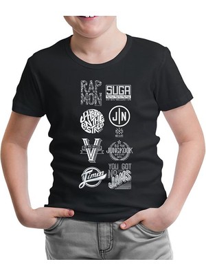 Lord T-Shirt LordT-Shirt Bts -  logo Siyah Çocuk Tshirt