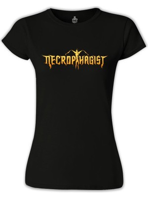 Lord T-Shirt LordT-Shirt Necrophagist - Logo Siyah Bayan Tshirt