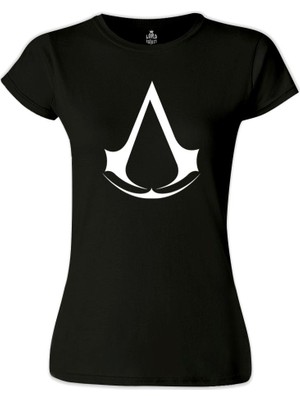 Lord T-Shirt LordT-Shirt Assassin's Creed - Logo Siyah Bayan Tshirt