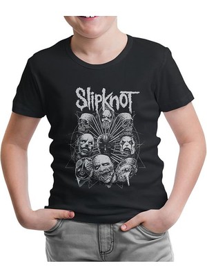 Lord T-Shirt LordT-Shirt Slipknot - Deca Siyah Çocuk Tshirt