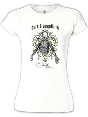 Lord T-Shirt LordT-Shirt Dark Tranquillity - Death Alive Beyaz Bayan Tshirt