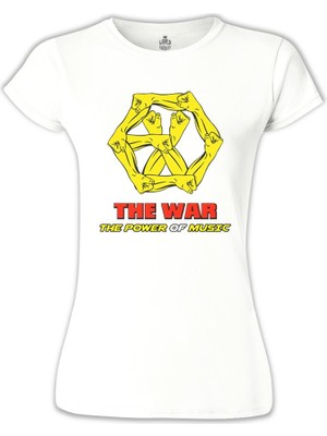 Lord T-Shirt LordT-Shirt Exo - The Power Of Music Beyaz Bayan Tshirt