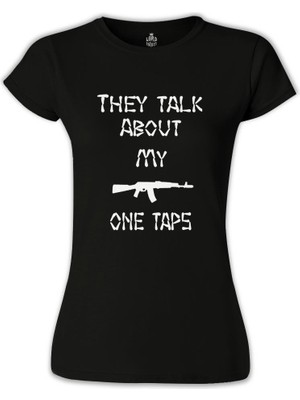 Lord T-Shirt LordT-Shirt Counter Strike - My One Taps Siyah Bayan Tshirt