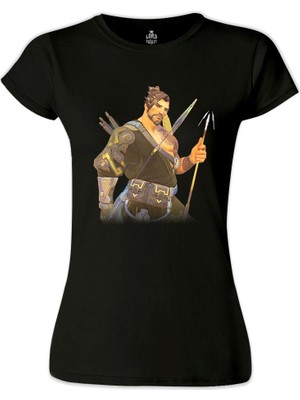 Lord T-Shirt LordT-Shirt Overwatch - Hanzo Siyah Bayan Tshirt