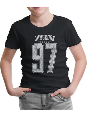 Lord T-Shirt LordT-Shirt Bts -  jungkook 97 Siyah Çocuk Tshirt