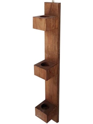 Mavienerji Ahşap Dekoratif Mumluk - Ahşap Duvar Mumluğu