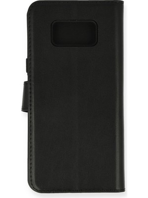 Nevarium Samsung Galaxy S8 Kılıf Kapaklı Cüzdan Standlı Deri - Siyah