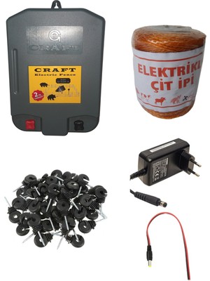 Craft 10 Dönüme Göre Çift Bobinli 28KW Elektrikli Çit Makinası  Misinalı Telli