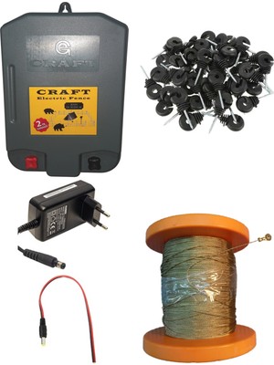 Craft 5 Dönüme Göre Çift Bobinli 28KW Elektrikli Çit Malinası Çelik Telli