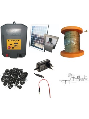Craft 10 Dönüme Göre 28 Kw Güneş Panelli Elektrikli Çit Makinası Çelik Telli