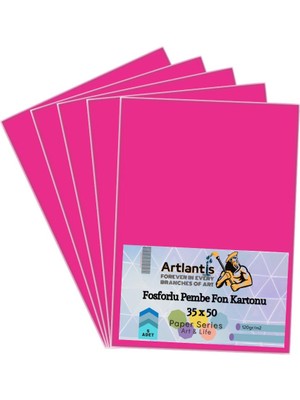 Artlantis Fon Kartonu Fosforlu Pembe 35X50 5 Adet Artlantis Fosforlu Fon Kartonu Pembe 35*50 5 Adet