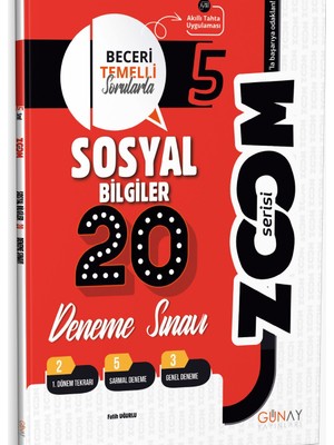 Günay Yayınları Gün&Ay Yayınları 5. Sınıf Zoom Sosyal Bilgiler 10'lu Branş Deneme