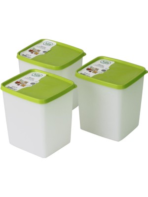 Hobby Life Alaska Nofrost Saklama Kabı 1,85 Litre 3 'lü Yeşil