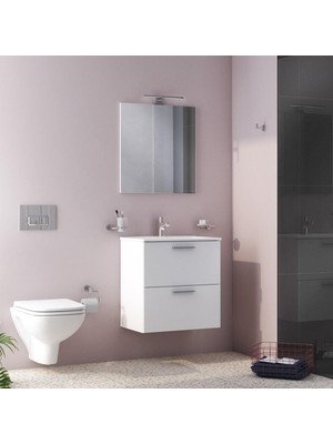 Vitra Mia 60 Cm Beyaz Banyo Dolabı Takımı 75021