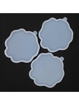 Aj Resincraft Epoksi Silikon Kalıp / Geode Bardak Altlığı Kalıbı 3'lü 6mm