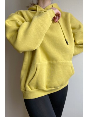 Belsima Butik Açık Yeşil Oversize Kapüşonlu Sweatshirt