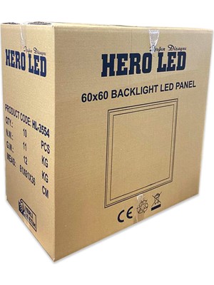 Hero Led 10 Adet 54 Watt 60 x 60 LED Panel Armatür Backlight Beyaz Işik