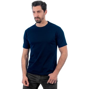 Sıfır Yaka Tişört, Lacivert -112E245- Bisiklet Yaka T-shirt