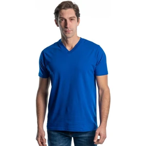 V Yaka Tişört, Saks Mavi -113E241- T-shirt, Tshirt, Kısa Kollu