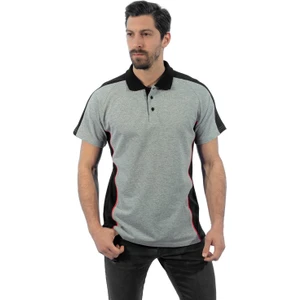 Şensel, Polo Yaka Tişört, Gri-Siyah -136E1482- Tshirt, T-shirt