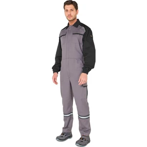 Şensel, Reflektörlü İş Tulumu, Gri-Siyah -55E3082- Üniforma
