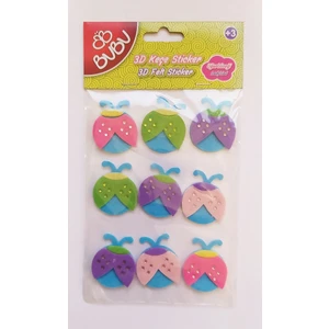 3D Keçe Sticker 12'li Uğurböceği Seti