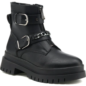 U.S. Polo Assn. Center 1pr Siyah Kadın Biker Bot