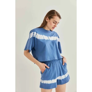 Batik Boyama Crop T-Shirt