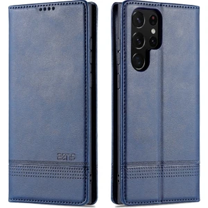 Samsung Galaxy S22 Ultra Için Manyetik Tokalı Pu Deri Telefon Kılıfı (Yurt Dışından)