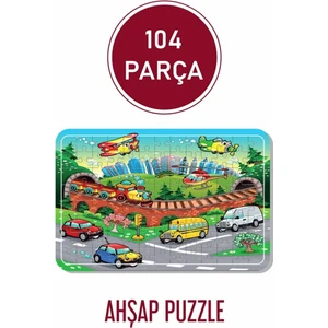 Kara ve Hava Araçları A3 104 Parça Puzzle, Oyuncak, Yapboz A3YENI1001