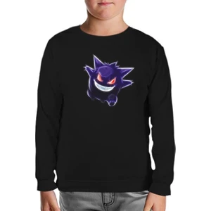Pokemon Go - Gengar Siyah Çocuk Sweatshirt
