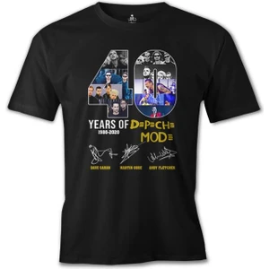 Depeche Mode - 40 Years Siyah Erkek Tshirt