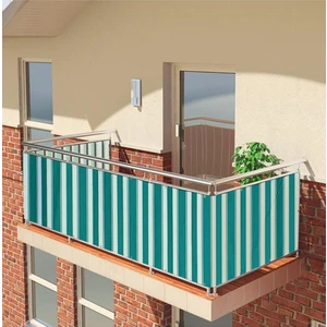 Altın Pamuk Balkon Demiri Perdesi Korkuluk Perdesi Yeşil Her Ölçüde Boy x En Metal Halkalı