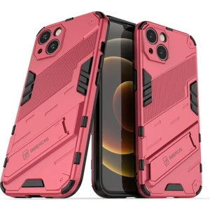 Apple iPhone 13 Için Standlı Çift Katmanlı Sert Pc + Yumuşak Tpu Darbeye Dayanıklı Koruyucu Kılıf - Rose (Yurt Dışından)