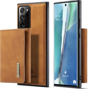 M1 Serisi Pu Deri Kaplamalı Tpu + Pc Samsung Galaxy NOTE20 Ultra Için Telefon Kılıfı - Kahverengi (Yurt Dışından)