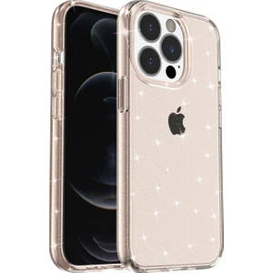 Apple iPhone 13 Pro Max 6.7 Inç Uyumlu Simli Sararma Önleyici Tpu Yumuşak Koruyuculu Telefon Kılıfı  - Altın (Yurt Dışından)