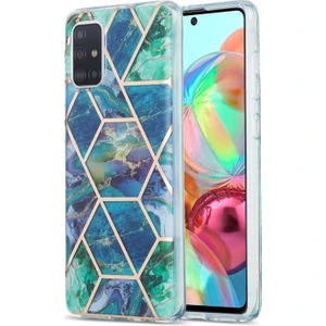 Samsung Galaxy A71 Için Mermer Desenli Kılıf - Mavi (Yurt Dışından)