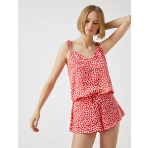 Kadın Çiçek Baskılı Thin Straps