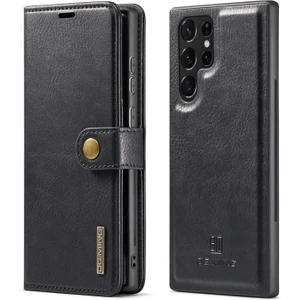 Deri Samsung Galaxy S22 Ultra 5g Için Telefon Kılıfı - Siyah (Yurt Dışından)