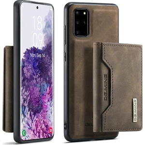 M2 Serisi Deri Kaplamalı Hibrit Samsung Galaxy S20 Plus Için Telefon Kılıfı - Koyu Kahverengi (Yurt Dışından)