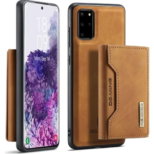 M2 Serisi Deri Kaplamalı Hibrit Samsung Galaxy S20 Plus Için Telefon Kılıfı - Kahverengi (Yurt Dışından)