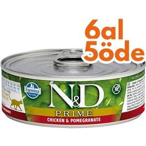 Nd 2055 Prime Tavuk Etli ve Narlı Kedi Konservesi 80 gr - 6 Al 5 Öde