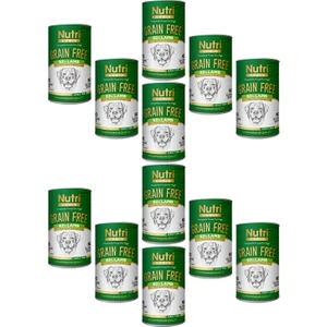 Nutri Canin %92 Kuzu Etli 400GR Tahılsız Adult Yaş Köpek Mam 12 Adet
