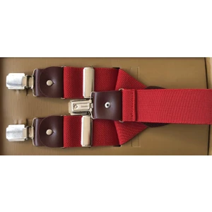 Kemer Sepeti Kırmızı Pantolon Askısı 3 Klipsli