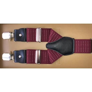 Kemer Sepeti Bordo Noktalı Pantolon Askısı 3 Klipsli