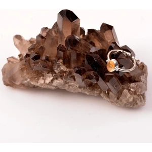 Taş Sandığı Sitrin Taşı Gümüş Yüzük - Ayarlamalı