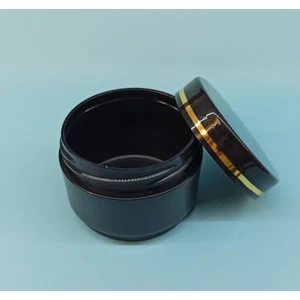 Demet Home 25 Adet 25 ml Lüx Altın Şeritli Siyah Mini Boş Pomat Krem Kozmetik Kutusu