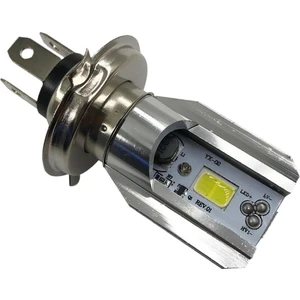 H4 BA20D Dc 12 V 6 W 6500K Cob LED Motosiklet Merhaba / Lo Işın Far Ampul