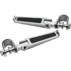 2 Adet Gümüş Evrensel Motosiklet Ayak Kazık Braketi Katlanır Motor Çarpma Bar (Yurt Dışından)